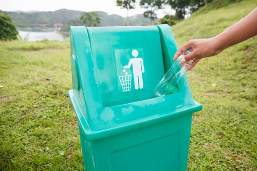 Professional construction waste management at work